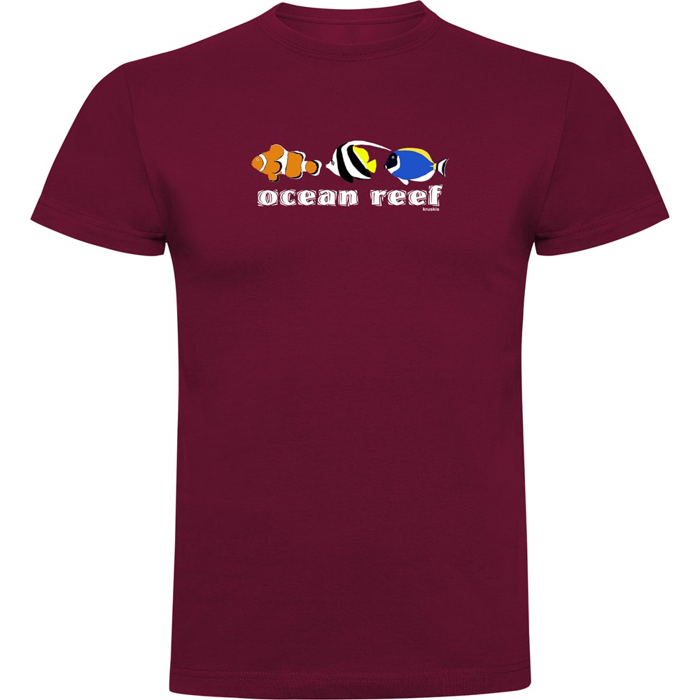 Kruskis Ocean Reef Short Sleeve T-shirt Lila 3XL Mann von Kruskis