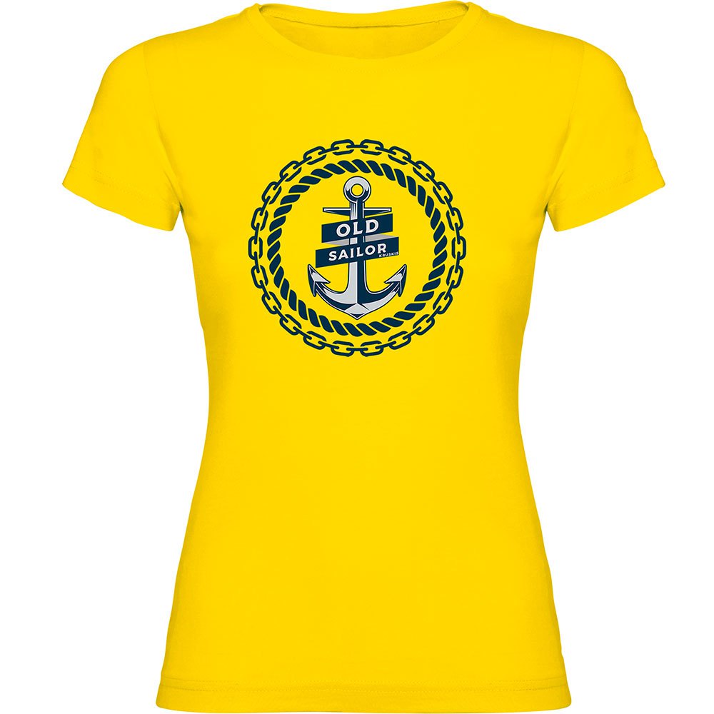 Kruskis Old Sailor Short Sleeve T-shirt Gelb S Frau von Kruskis