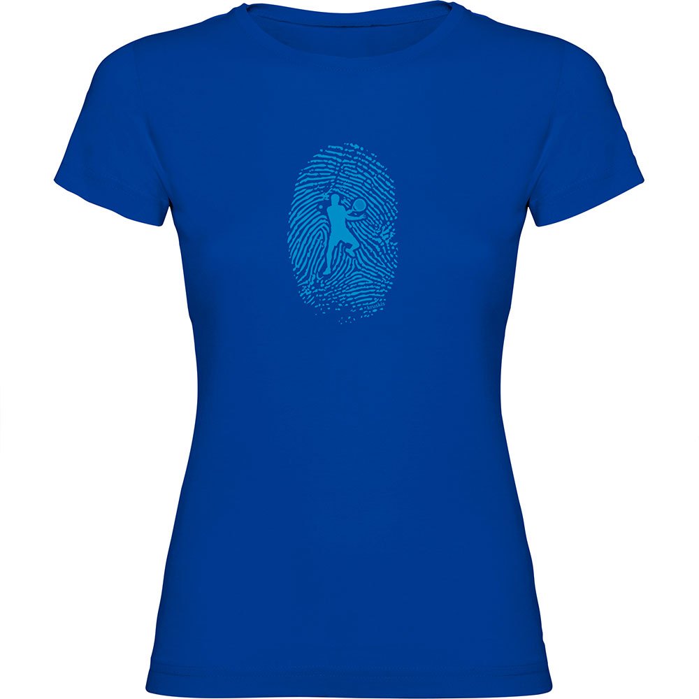 Kruskis Padel Fingerprint Short Sleeve T-shirt Blau L Frau von Kruskis