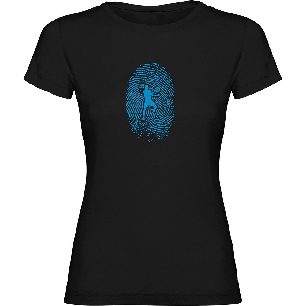 Kruskis Padel Fingerprint Short Sleeve T-shirt Blau M Frau von Kruskis