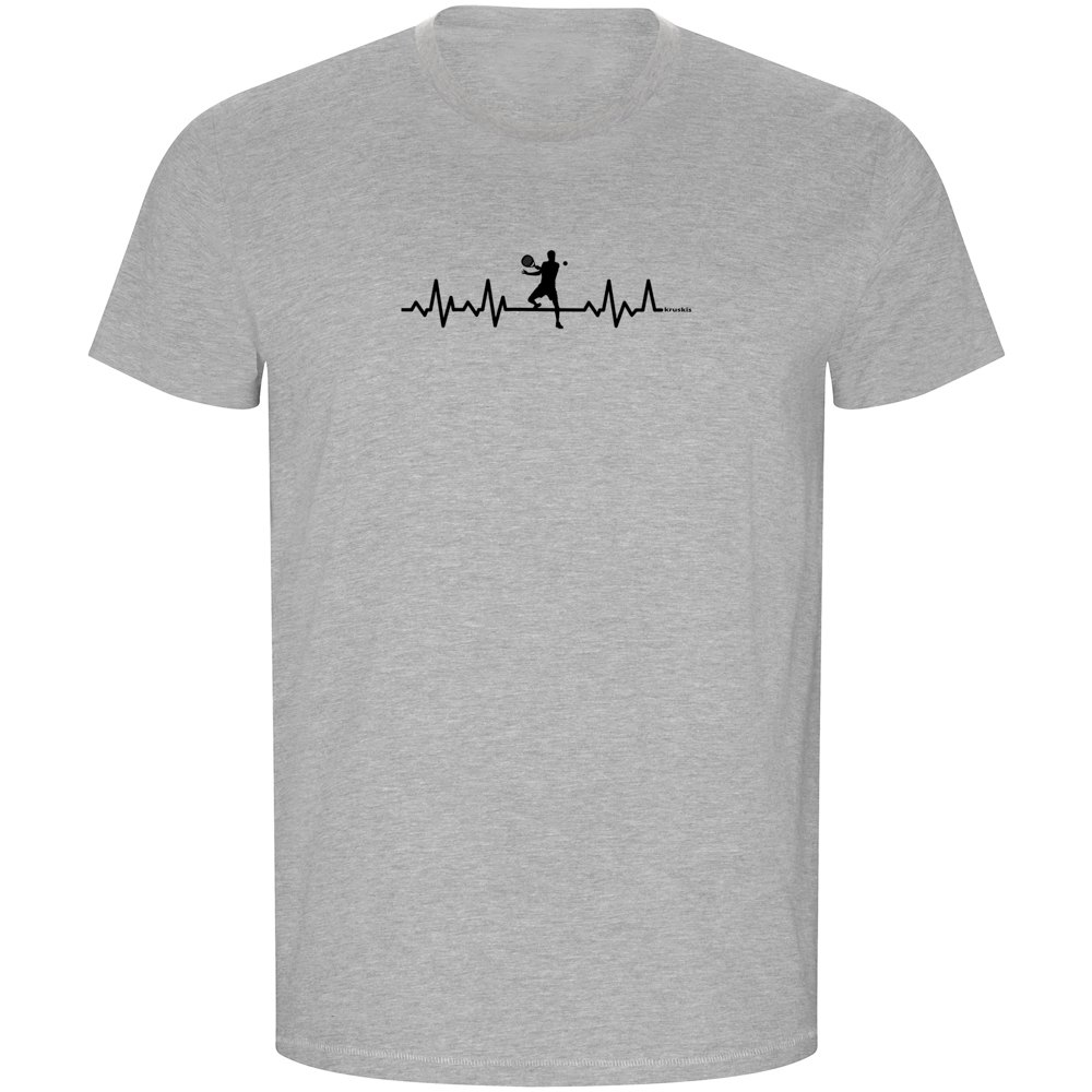 Kruskis Padel Heartbeat Eco Short Sleeve T-shirt Grau 2XL Mann von Kruskis