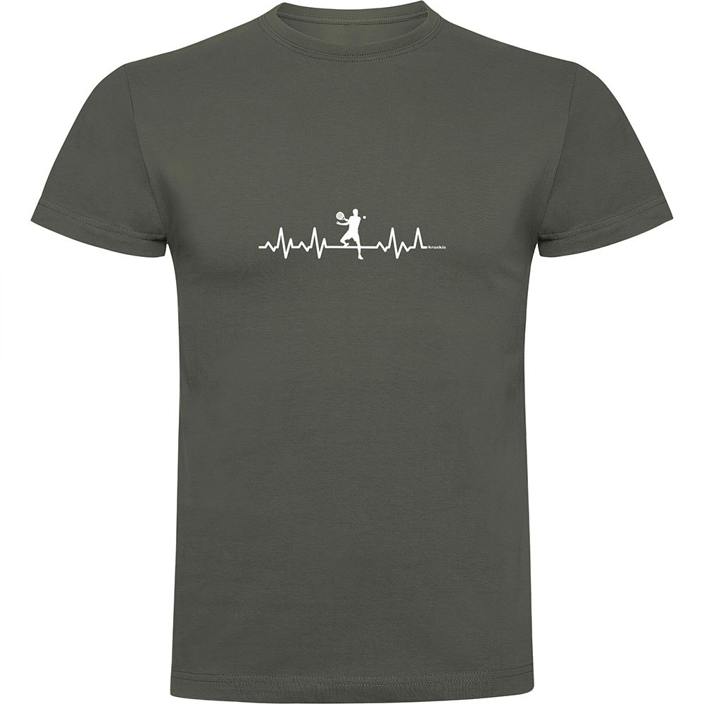 Kruskis Padel Heartbeat Short Sleeve T-shirt Grün 3XL Mann von Kruskis
