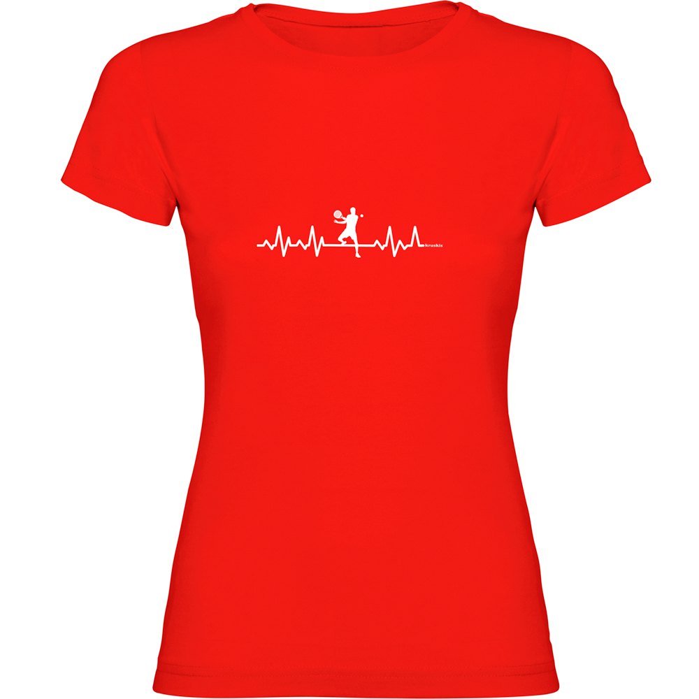 Kruskis Padel Heartbeat Short Sleeve T-shirt Rot L Frau von Kruskis
