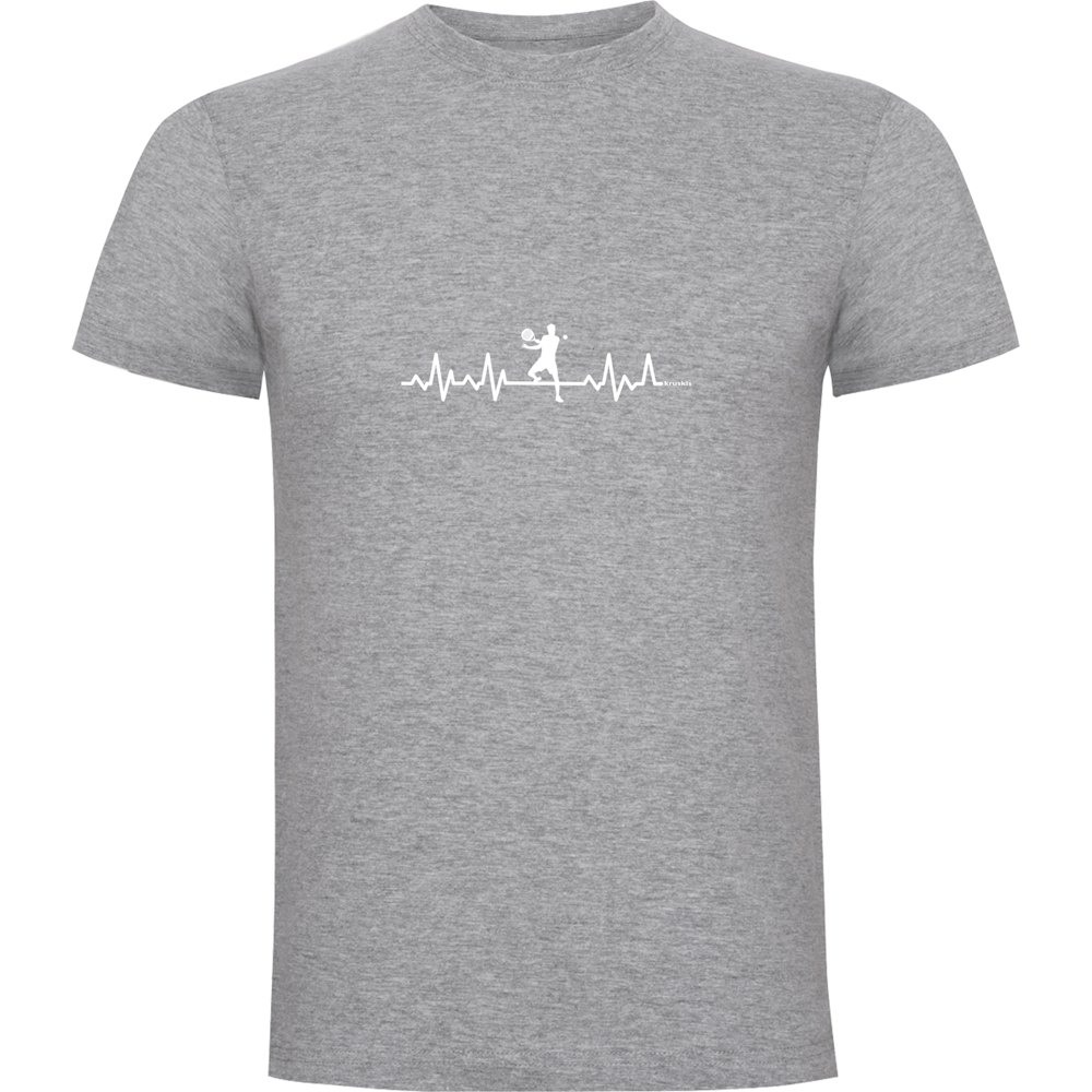 Kruskis Padel Heartbeat Short Sleeve T-shirt Grau M Mann von Kruskis