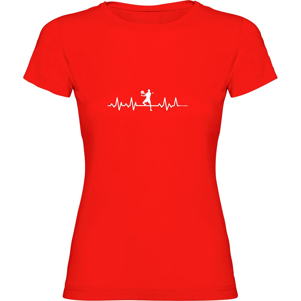 Kruskis Padel Heartbeat Short Sleeve T-shirt Rot S Frau von Kruskis