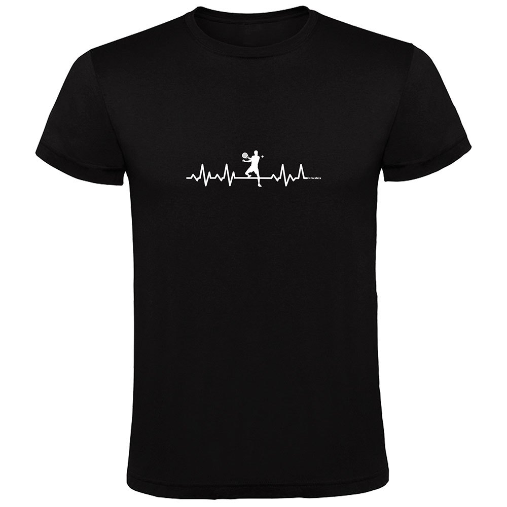 Kruskis Padel Heartbeat Short Sleeve T-shirt Schwarz S Mann von Kruskis