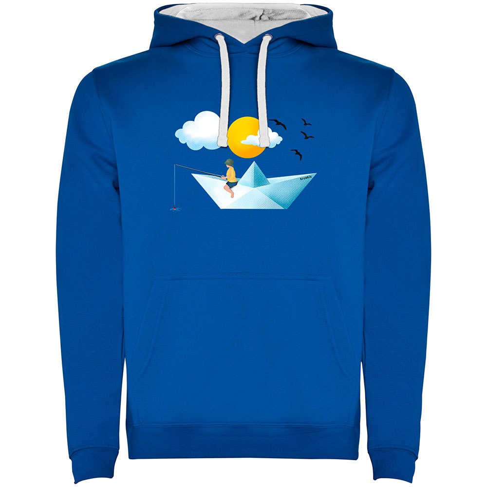 Kruskis Paper Boat Two-colour Hoodie Blau XL Mann von Kruskis