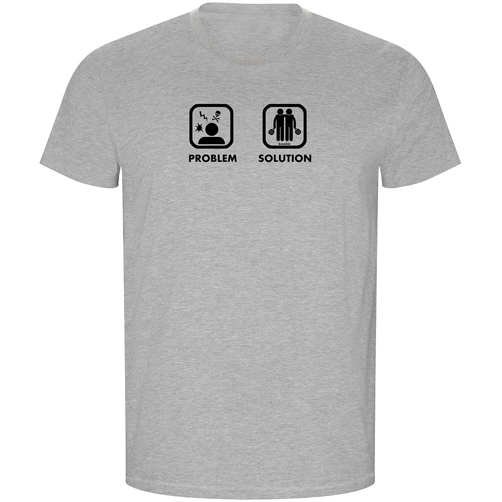 Kruskis Problem Solution Padel Eco Short Sleeve T-shirt Grau S Mann von Kruskis