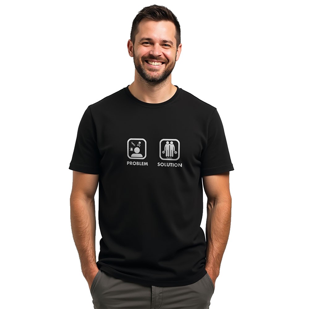 Kruskis Problem Solution Padel Short Sleeve T-shirt Schwarz 3XL Mann von Kruskis
