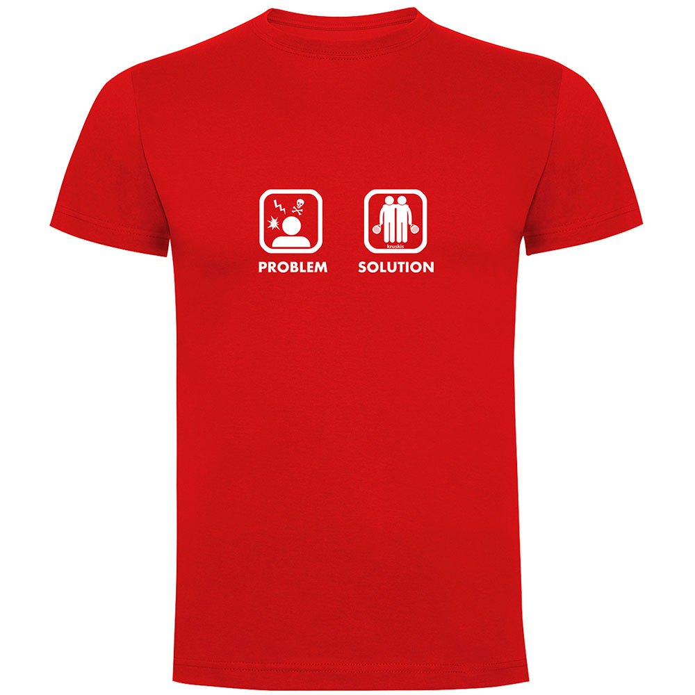 Kruskis Problem Solution Padel Short Sleeve T-shirt Rot 3XL Mann von Kruskis