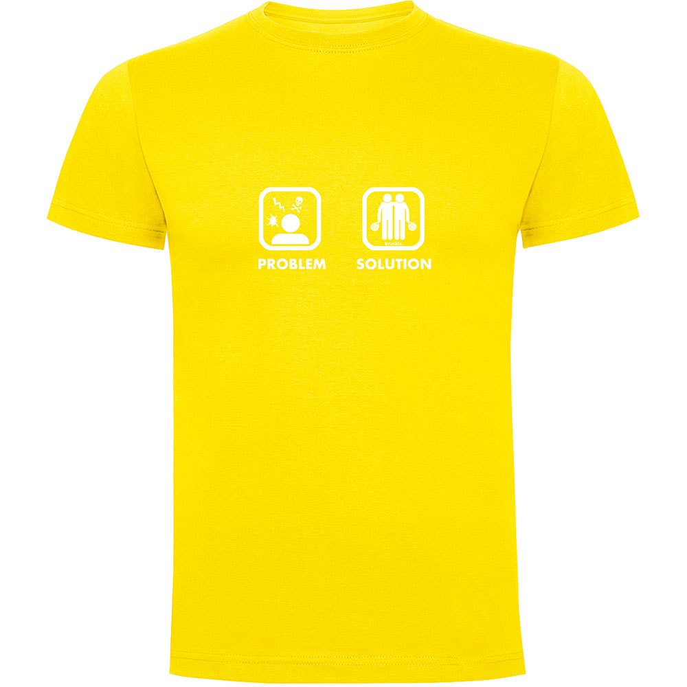 Kruskis Problem Solution Padel Short Sleeve T-shirt Gelb 3XL Mann von Kruskis