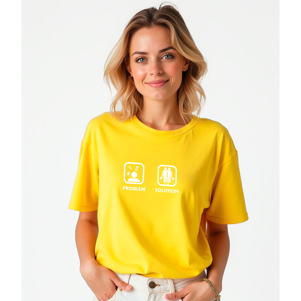Kruskis Problem Solution Padel Short Sleeve T-shirt Gelb S Frau von Kruskis