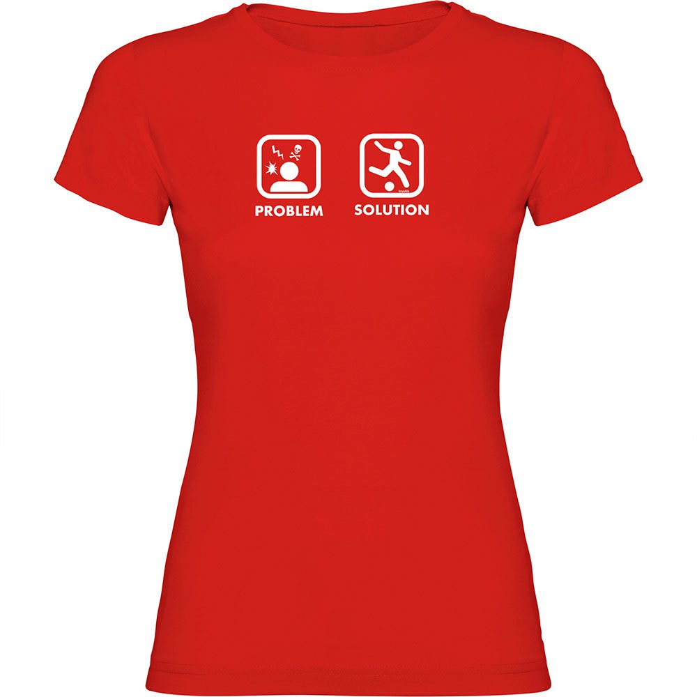 Kruskis Problem Solution Play Football Short Sleeve T-shirt Rot 2XL Frau von Kruskis