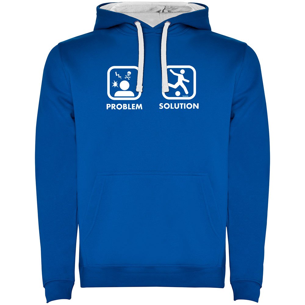 Kruskis Problem Solution Play Football Two-colour Hoodie Blau L Mann von Kruskis