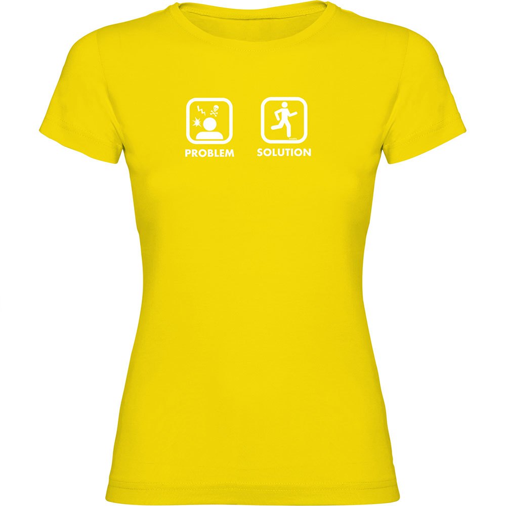 Kruskis Problem Solution Run Short Sleeve T-shirt Gelb 2XL Frau von Kruskis
