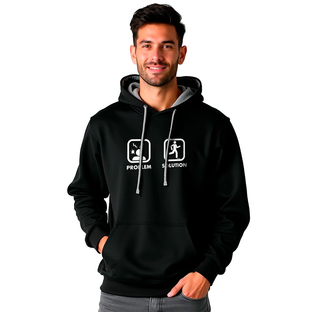 Kruskis Problem Solution Run Two-colour Hoodie Schwarz L Mann von Kruskis