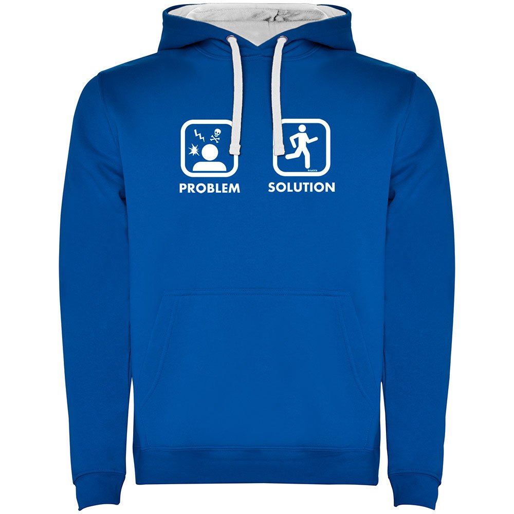 Kruskis Problem Solution Run Two-colour Hoodie Blau L Mann von Kruskis