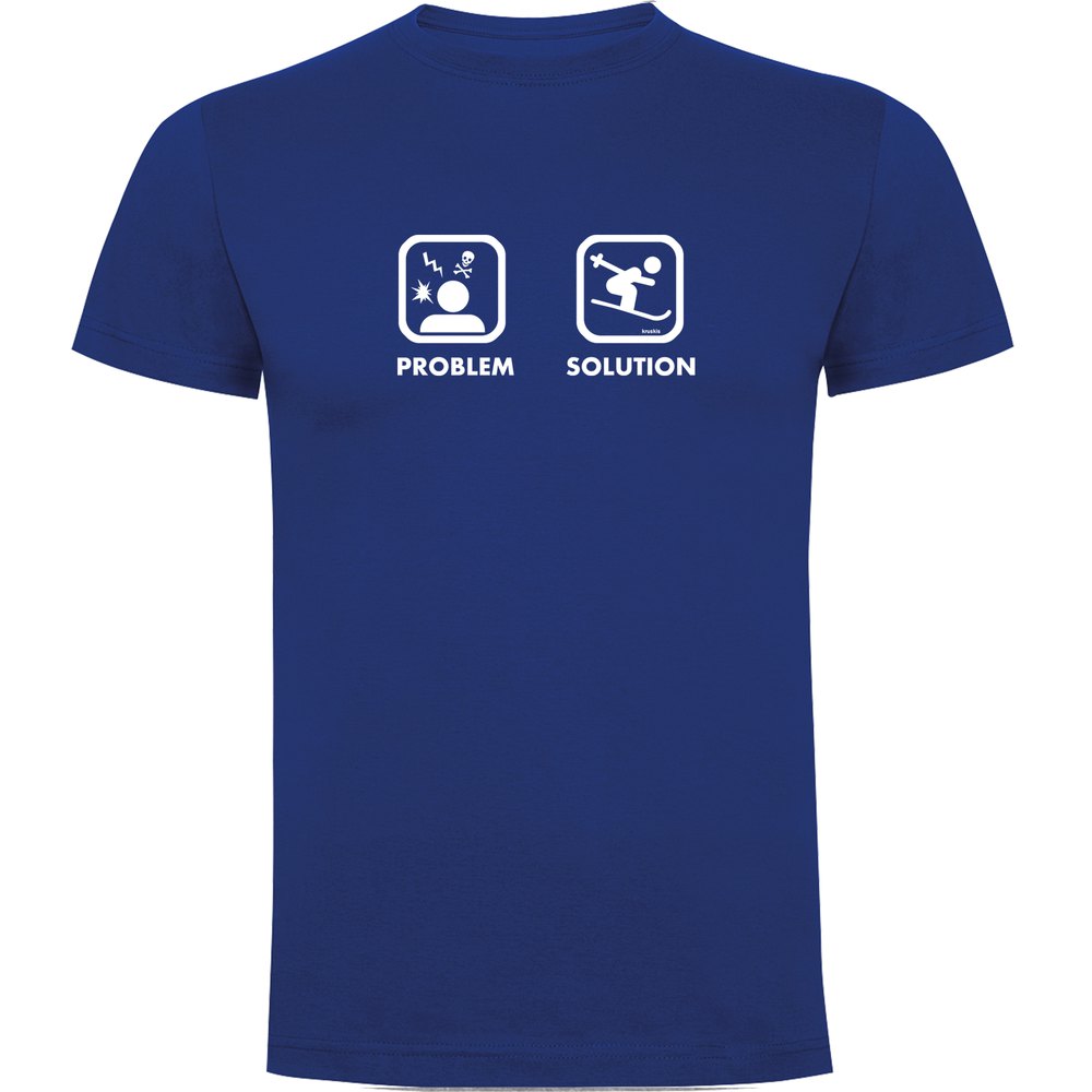 Kruskis Problem Solution Ski Short Sleeve T-shirt Blau 2XL Mann von Kruskis
