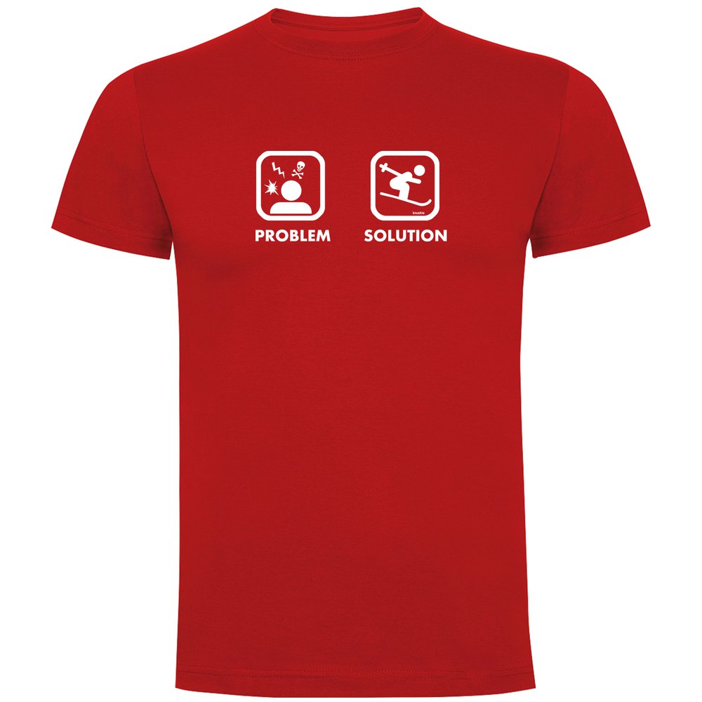 Kruskis Problem Solution Ski Short Sleeve T-shirt Rot 2XL Mann von Kruskis
