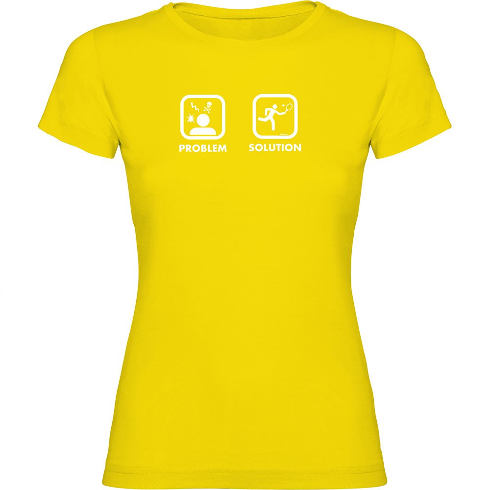 Kruskis Problem Solution Smash Short Sleeve T-shirt Gelb 2XL Frau von Kruskis