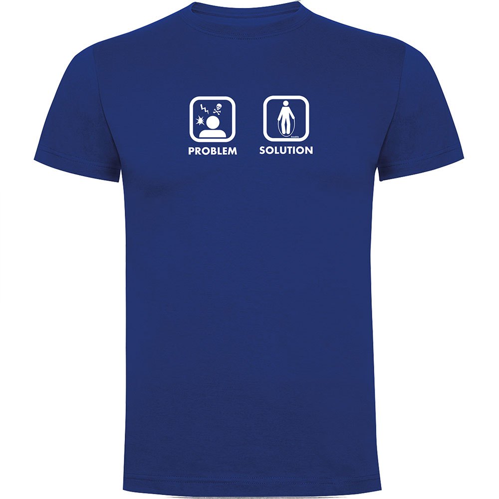 Kruskis Problem Solution Train Short Sleeve T-shirt Blau 3XL Mann von Kruskis