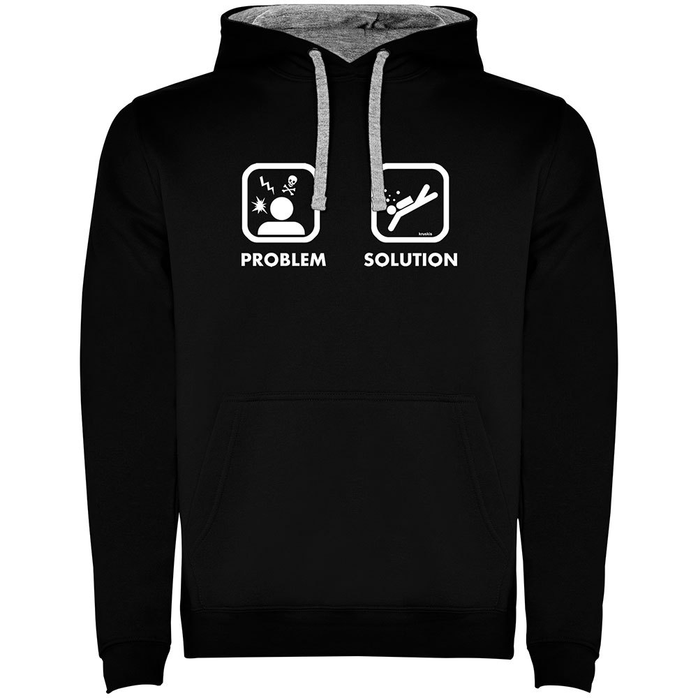 Kruskis Problem Solution Two-colour Hoodie Schwarz S Mann von Kruskis