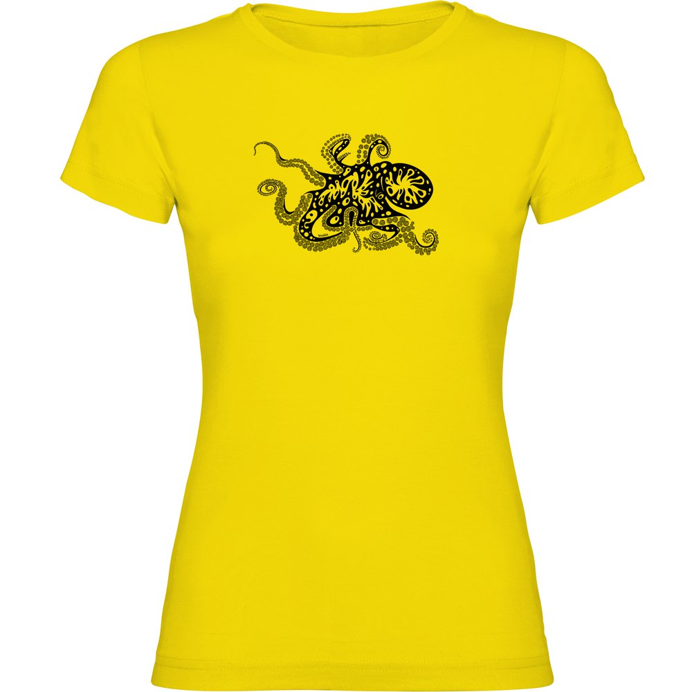 Kruskis Psychedelic Octopus Short Sleeve T-shirt Gelb M Mann von Kruskis