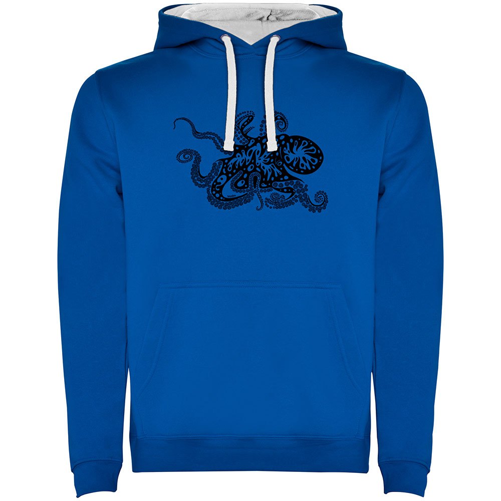 Kruskis Psychedelic Octopus Two-colour Hoodie Blau 2XL Mann von Kruskis