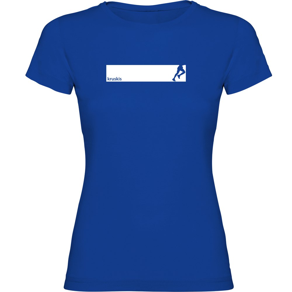 Kruskis Run Frame Short Sleeve T-shirt Blau M Frau von Kruskis