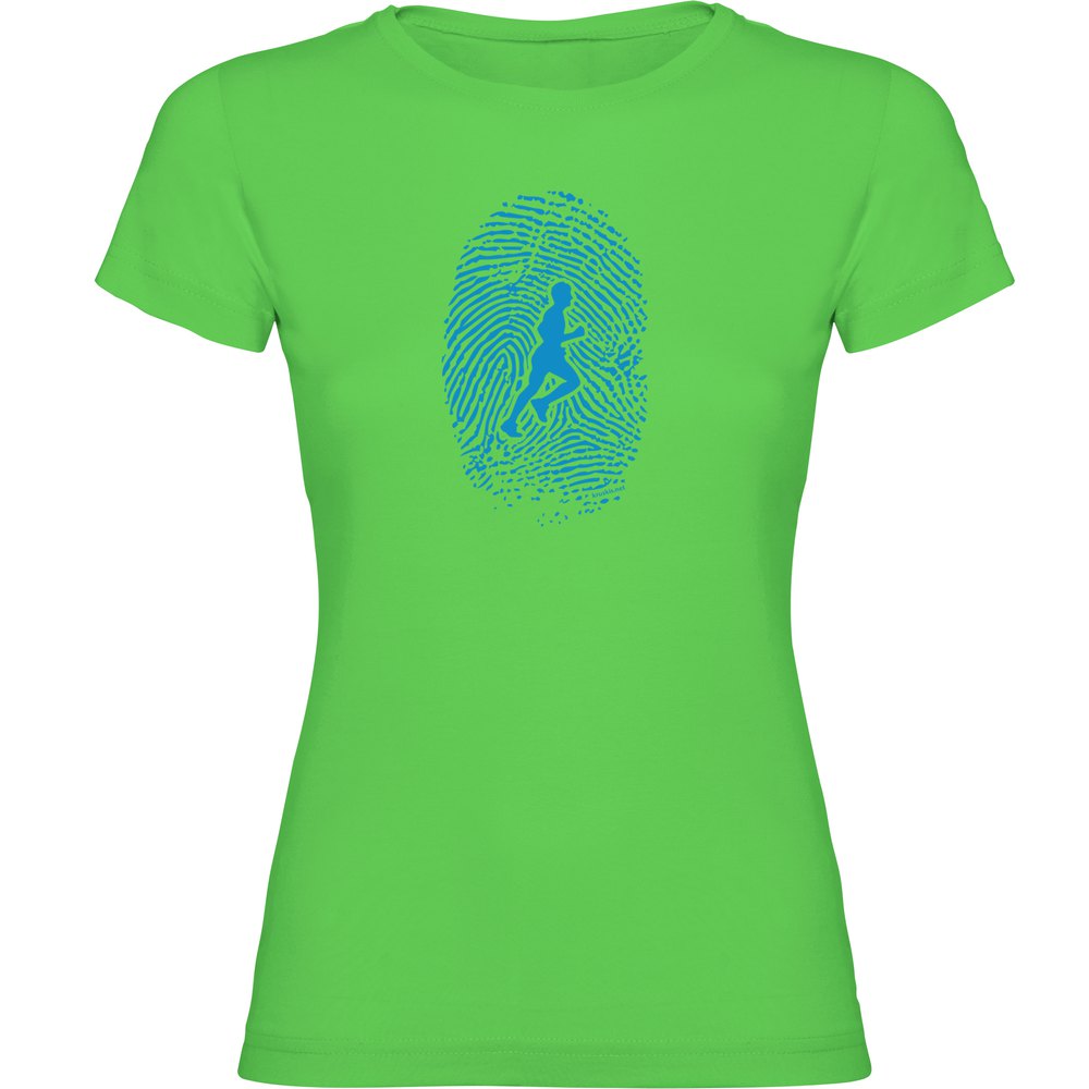 Kruskis Runner Fingerprint Short Sleeve T-shirt Grün 2XL Frau von Kruskis