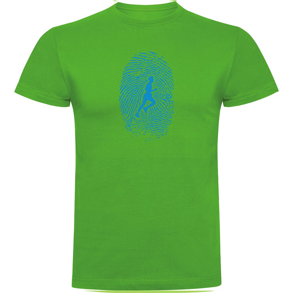 Kruskis Runner Fingerprint Short Sleeve T-shirt Grün XL Mann von Kruskis
