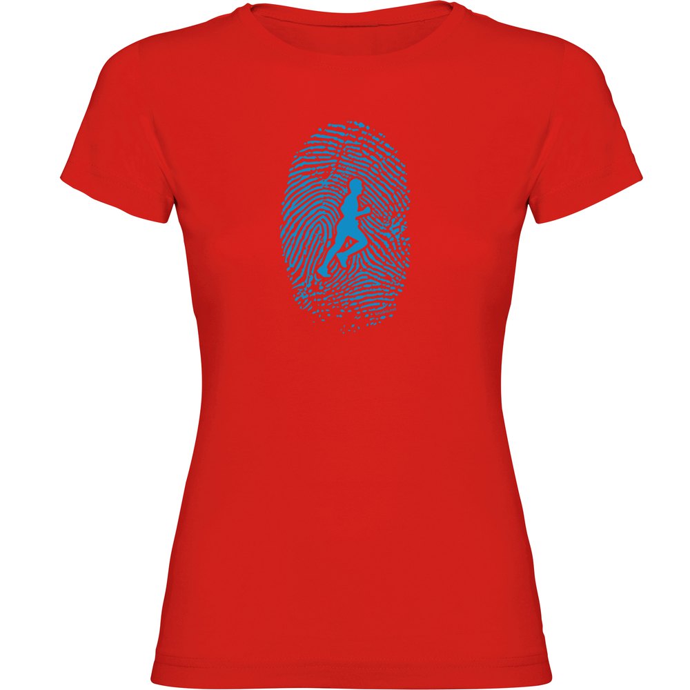 Kruskis Runner Fingerprint Short Sleeve T-shirt Rot XL Frau von Kruskis