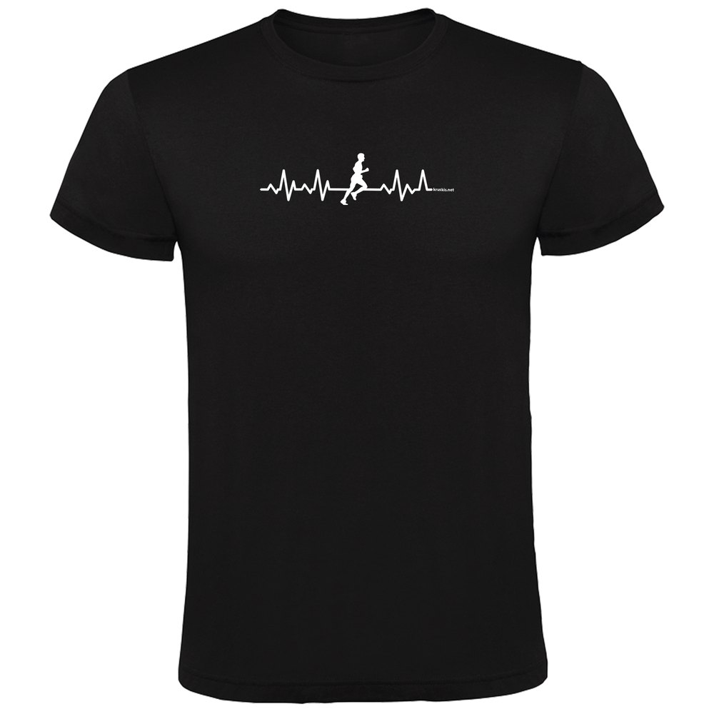 Kruskis Runner Heartbeat Short Sleeve T-shirt Schwarz L Mann von Kruskis