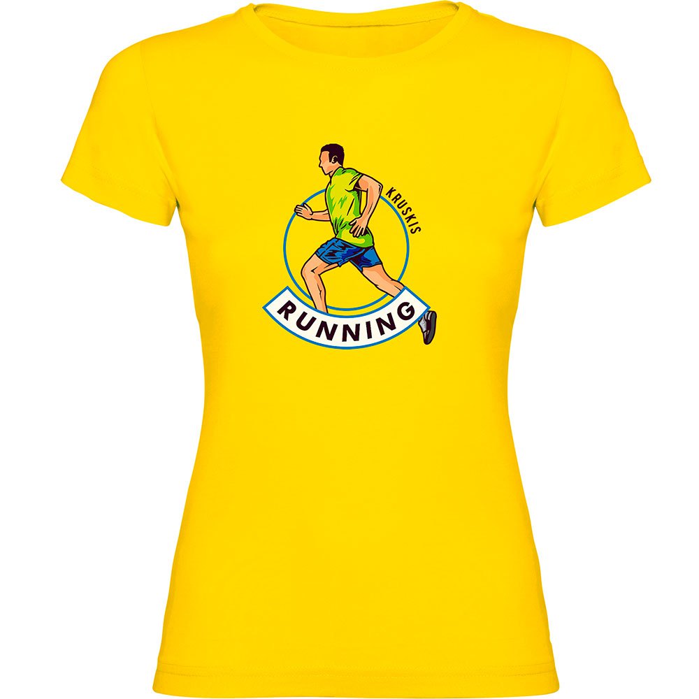 Kruskis Runner Short Sleeve T-shirt Gelb S Frau von Kruskis