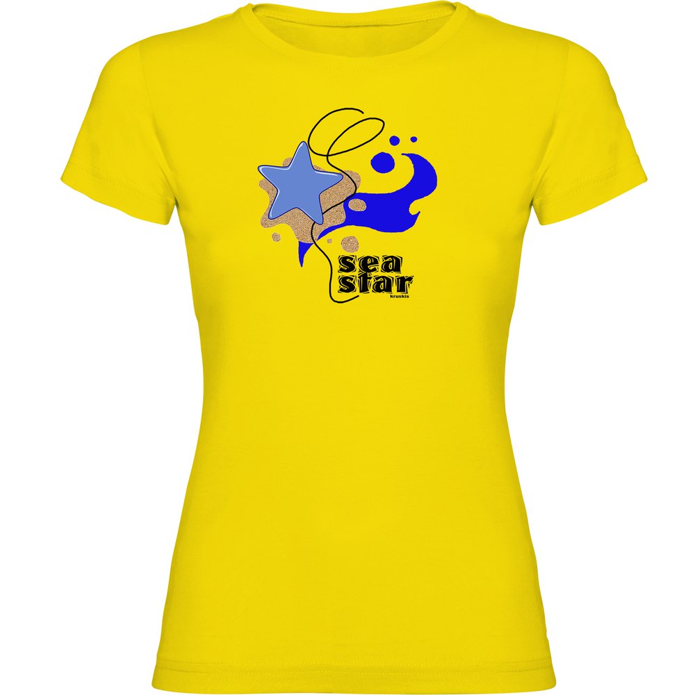 Kruskis Sea Star Short Sleeve T-shirt Gelb 2XL Mann von Kruskis