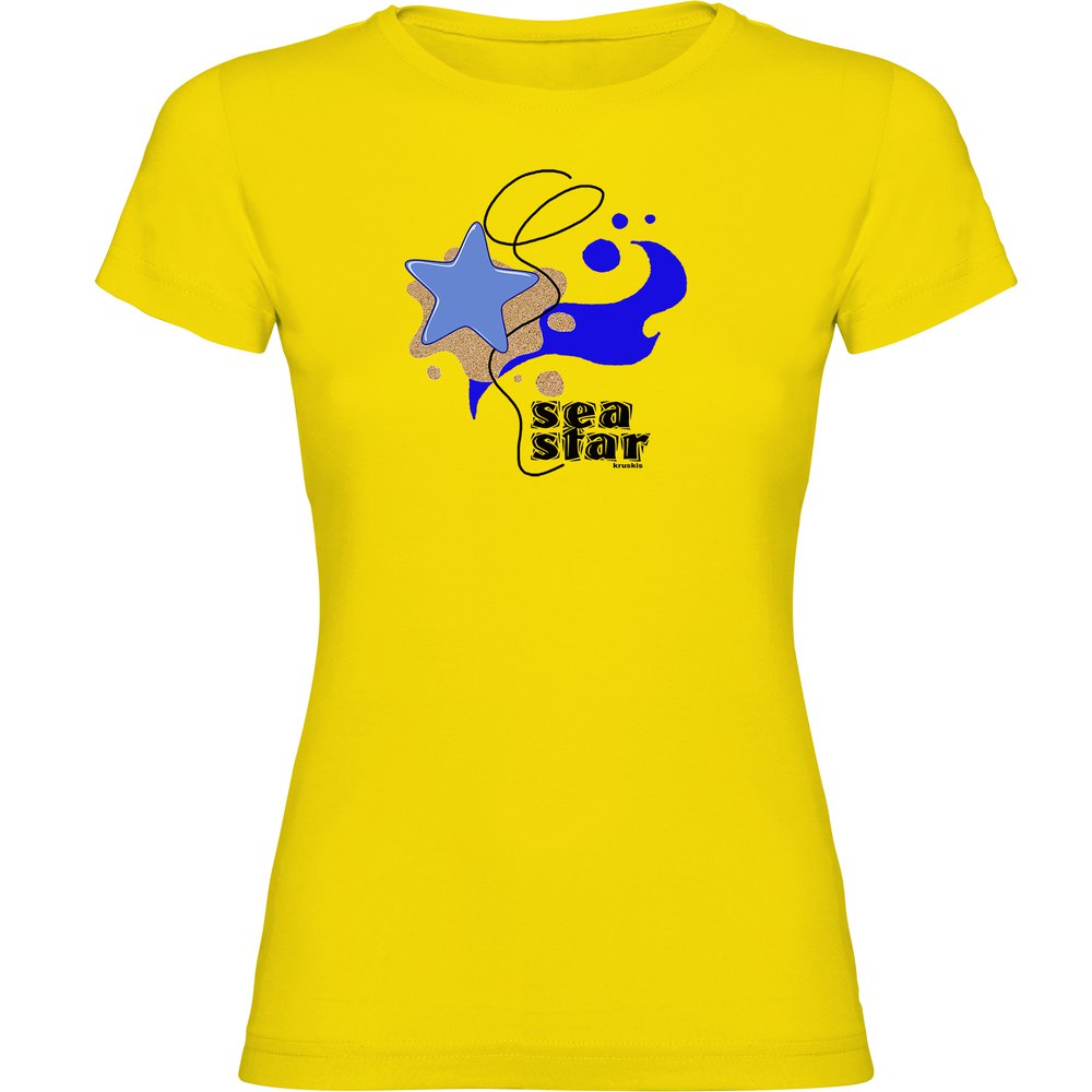 Kruskis Sea Star Short Sleeve T-shirt Gelb S Mann von Kruskis