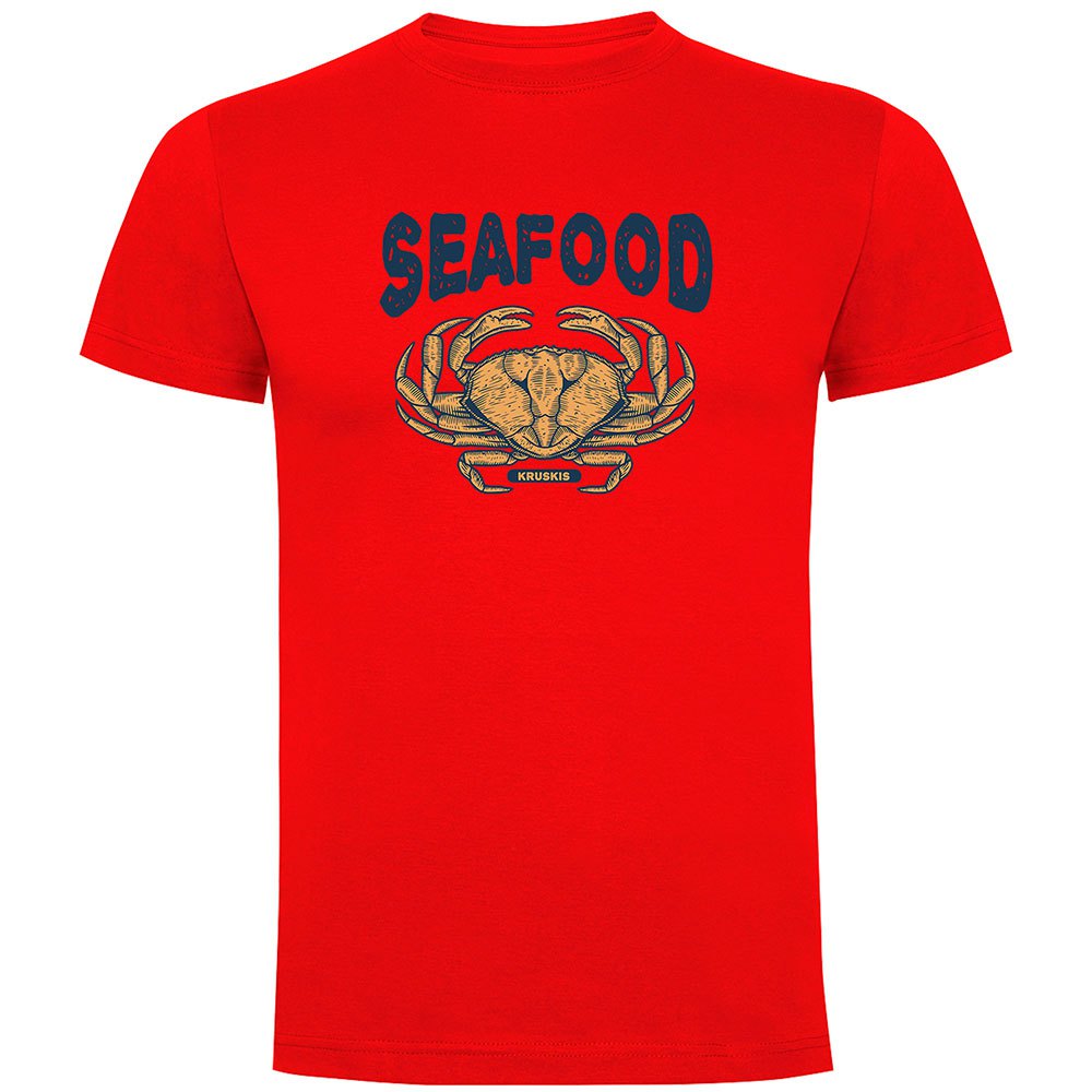 Kruskis Seafood Crab Short Sleeve T-shirt Rot 2XL Mann von Kruskis