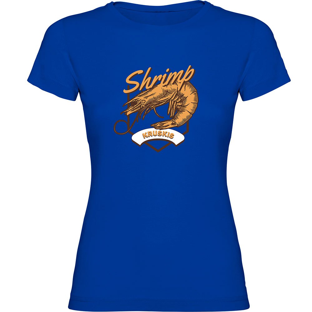Kruskis Seafood Shrimp Short Sleeve T-shirt Blau XL Frau von Kruskis