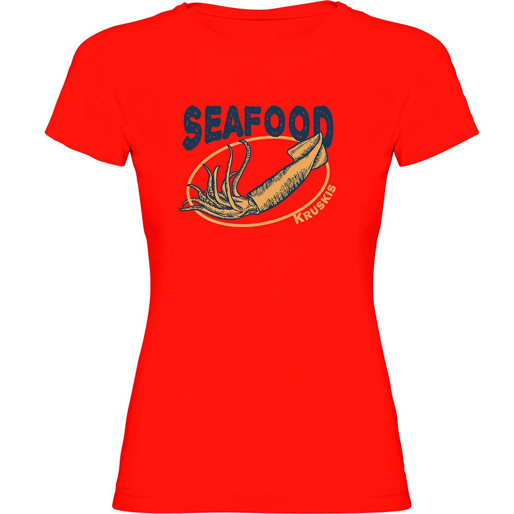Kruskis Seafood Squid Short Sleeve T-shirt Rot L Frau von Kruskis