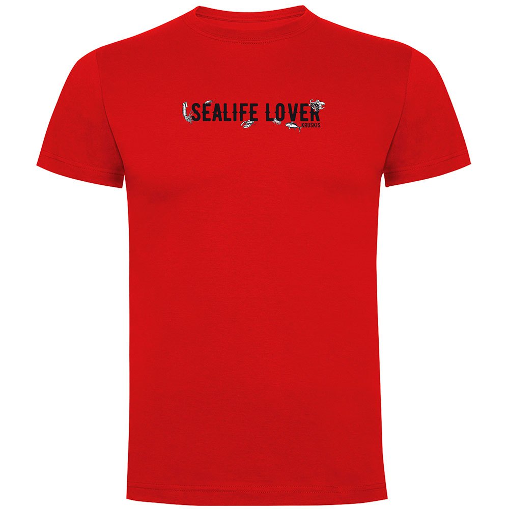 Kruskis Sealife Lover Short Sleeve T-shirt Rot L Mann von Kruskis