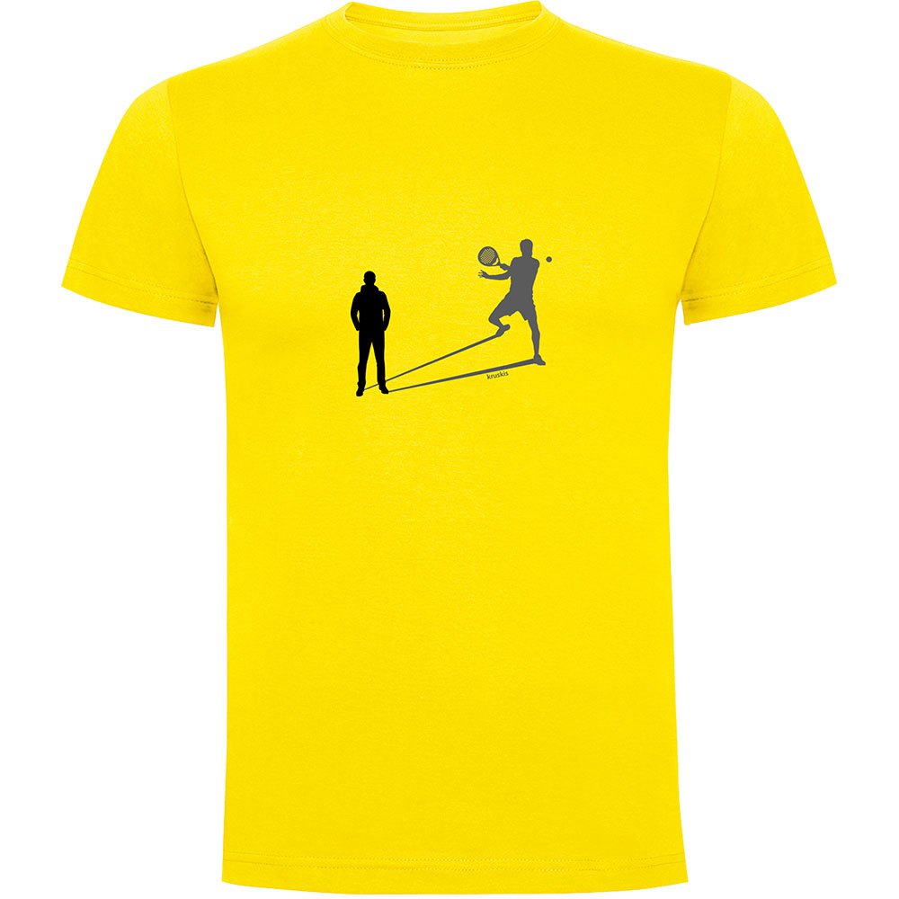 Kruskis Shadow Padel Short Sleeve T-shirt Gelb 3XL Mann von Kruskis