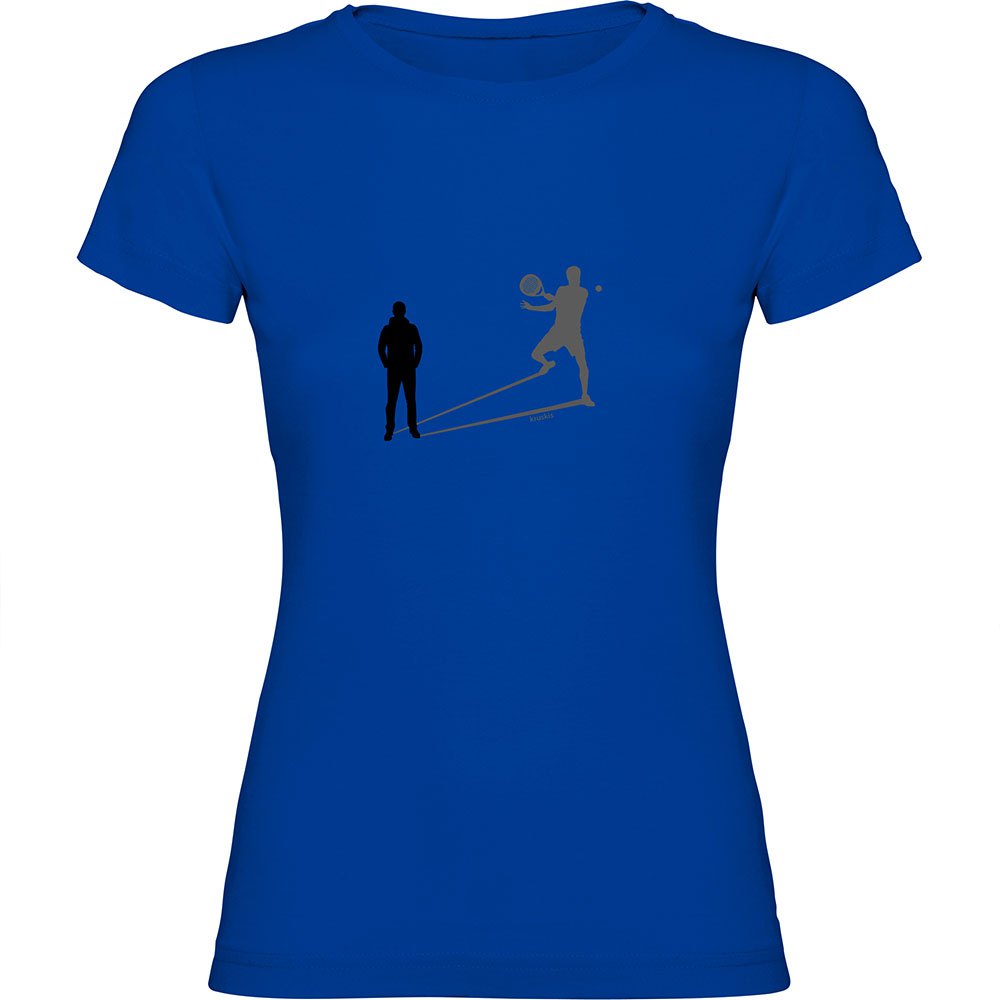 Kruskis Shadow Padel Short Sleeve T-shirt Blau M Frau von Kruskis