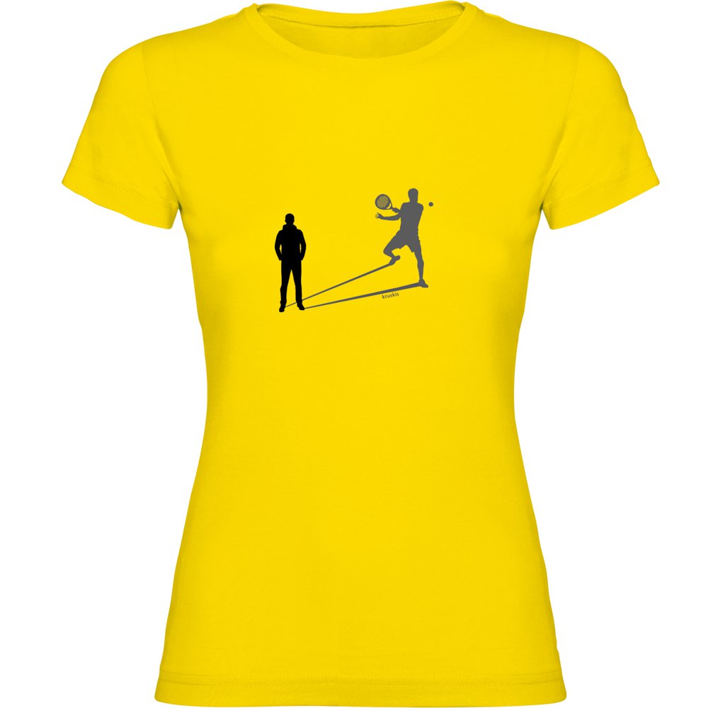 Kruskis Shadow Padel Short Sleeve T-shirt Gelb M Frau von Kruskis