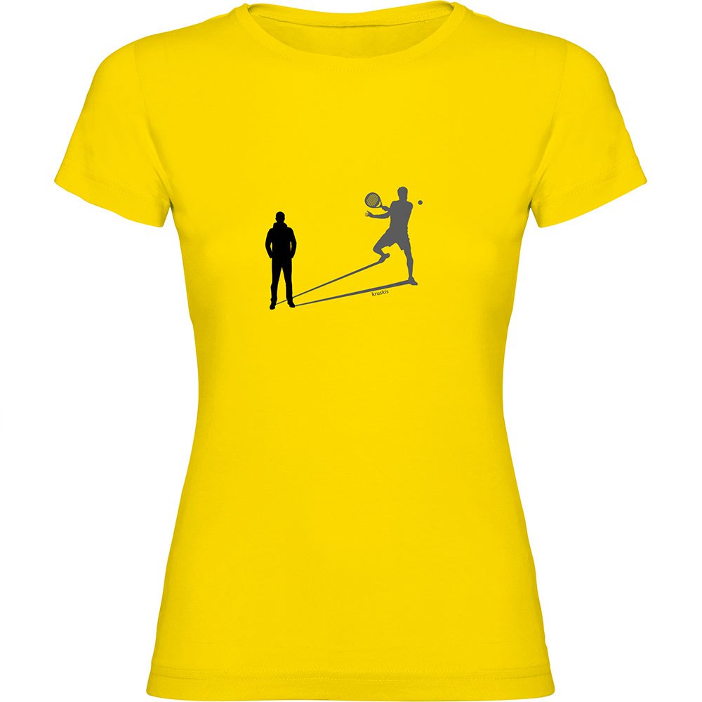 Kruskis Shadow Padel Short Sleeve T-shirt Gelb S Frau von Kruskis