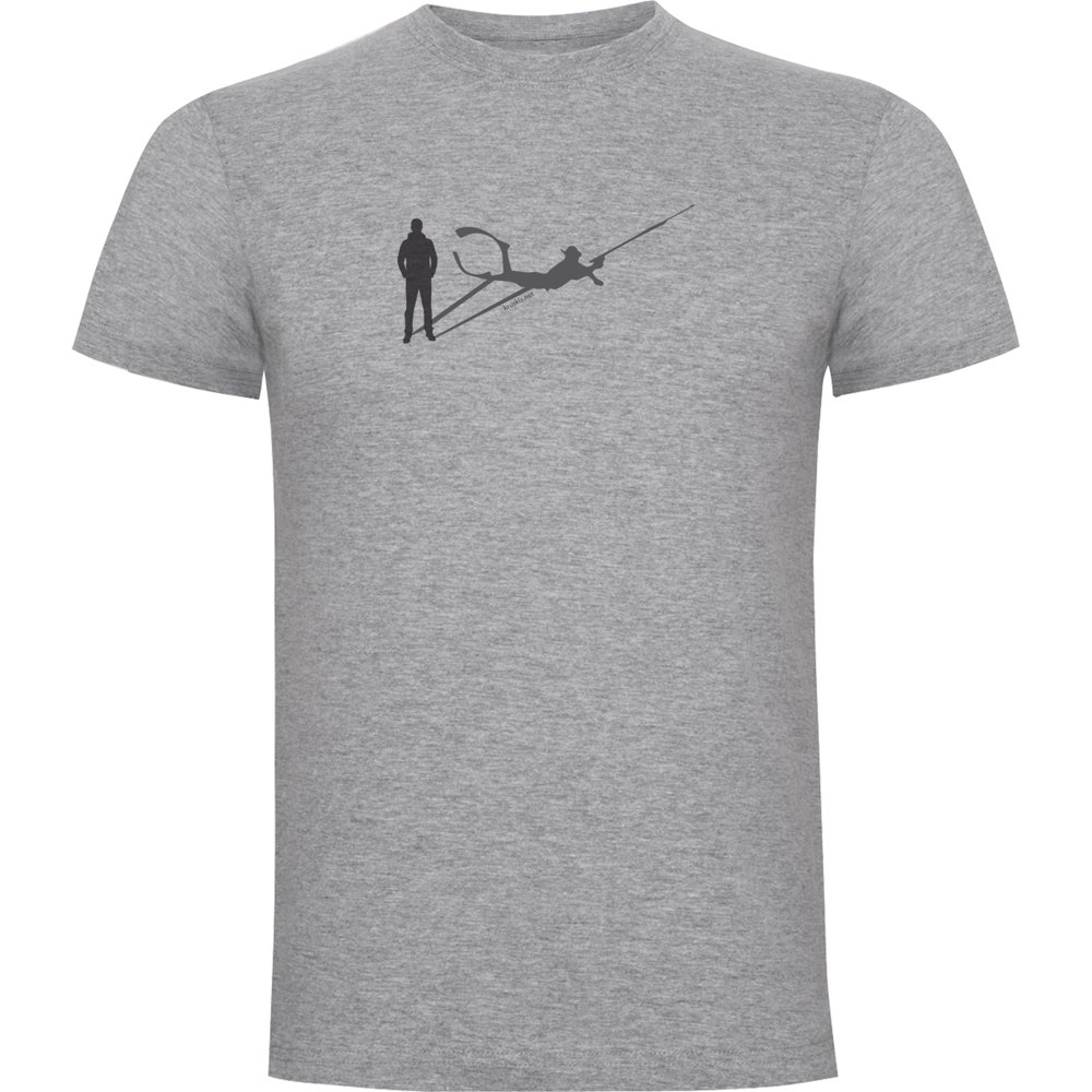 Kruskis Shadow Spearfish Short Sleeve T-shirt Grau M Mann von Kruskis