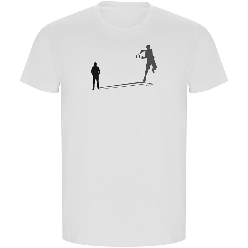 Kruskis Shadow Tennis Eco Short Sleeve T-shirt Weiß 3XL Mann von Kruskis