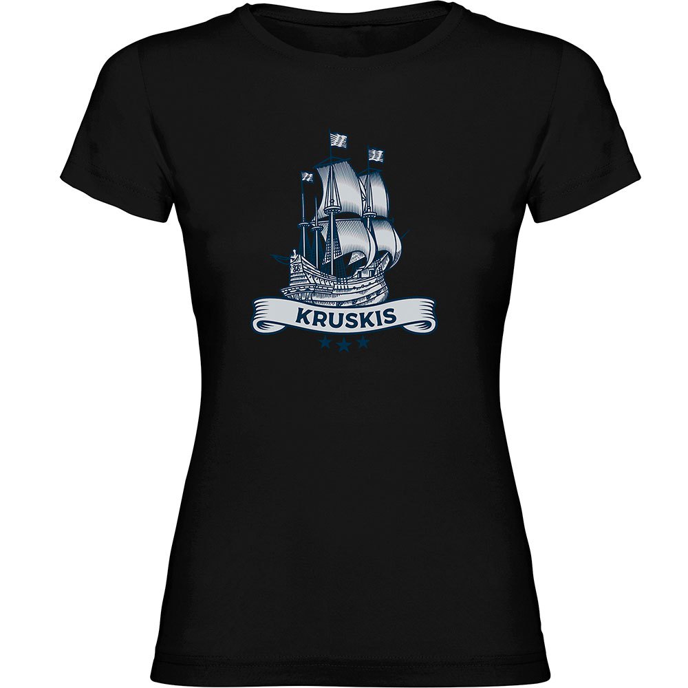 Kruskis Ship Short Sleeve T-shirt Schwarz S Frau von Kruskis