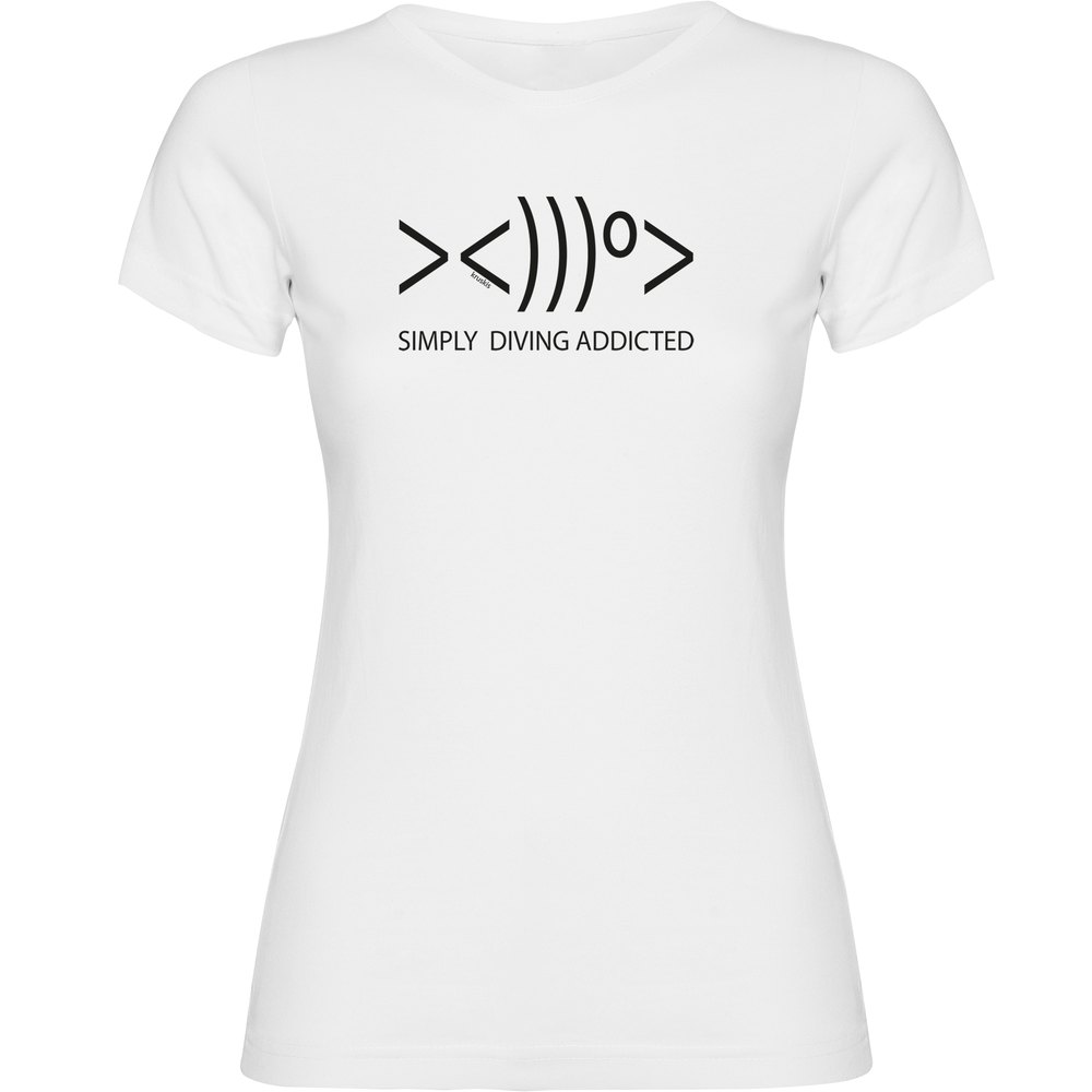 Kruskis Simply Diving Addicted Short Sleeve T-shirt Weiß 2XL Mann von Kruskis
