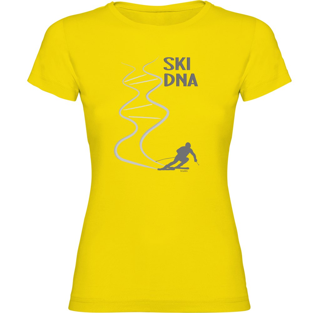 Kruskis Ski Dna Short Sleeve T-shirt Gelb 2XL Frau von Kruskis