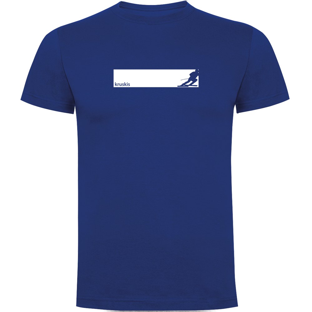 Kruskis Ski Frame Short Sleeve T-shirt Blau S Mann von Kruskis